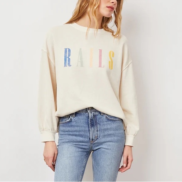 Rails / Signature Sweatshirt in Ivory - Picture 1 of 7
